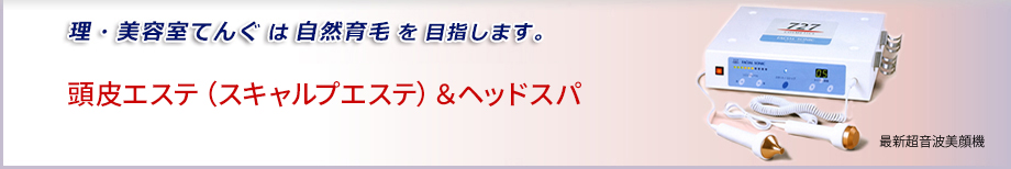 増毛静岡.com 美容室TENGUは自然育毛を目指します。頭皮エステ（スキャルプエステ）＆ヘッドスパ